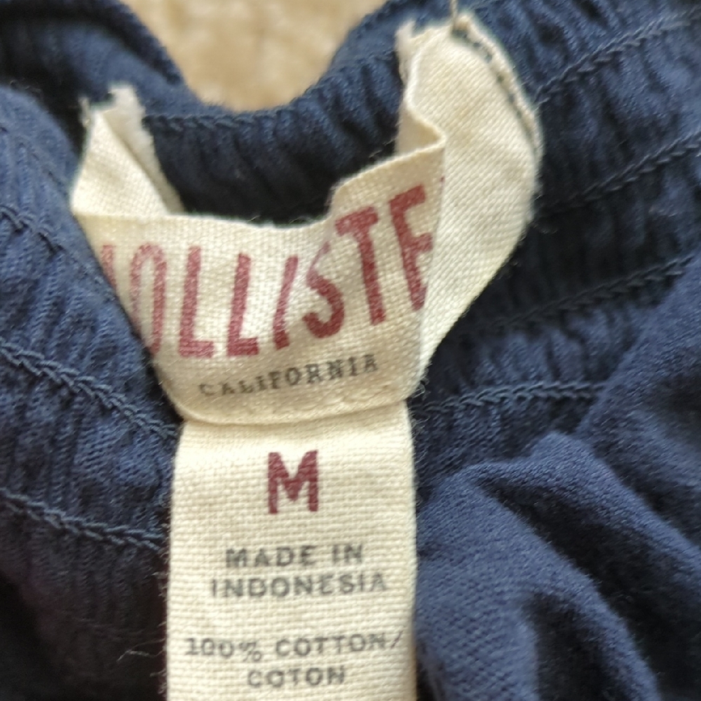 Vintage Hollister Navy Blue Babydoll Camisole Top With Ruffles - Picture 7 of 8